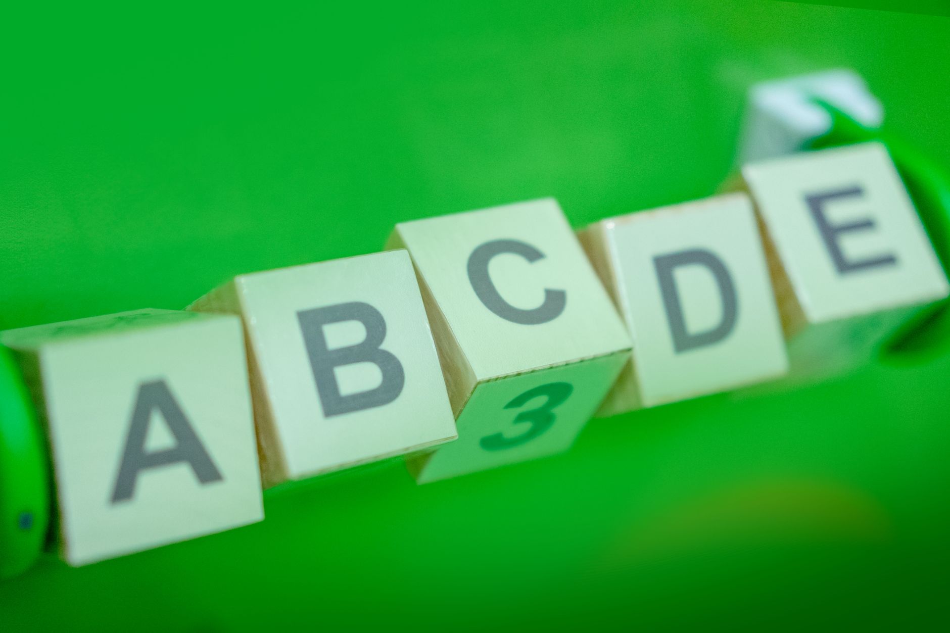 cubes of a word building game